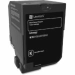 Lexmark CS720/CS725/CX725 Black Return Program Toner Cartridge, 3k