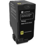 CS720/CS725/CX725 Yellow Standard Return Program Toner Cartridge, 7k