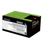 Lexmark - 80C8SC0 (808SC) Cyan Toner